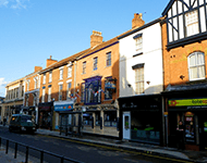 Terraced buildings of multiple ages in Somerset